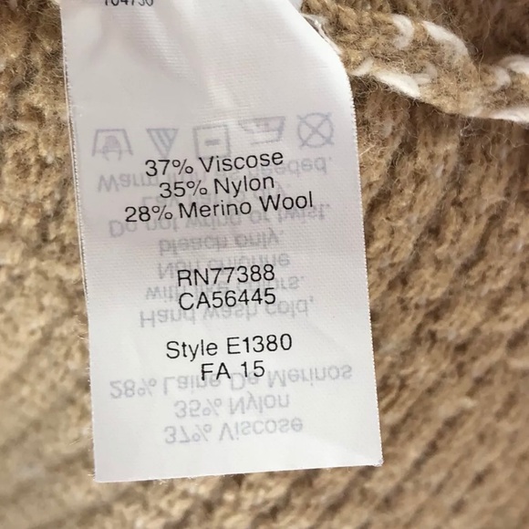 J.Crew Sweater Stitch Boat Neck Beige Merino Wool - Picture 4 of 4